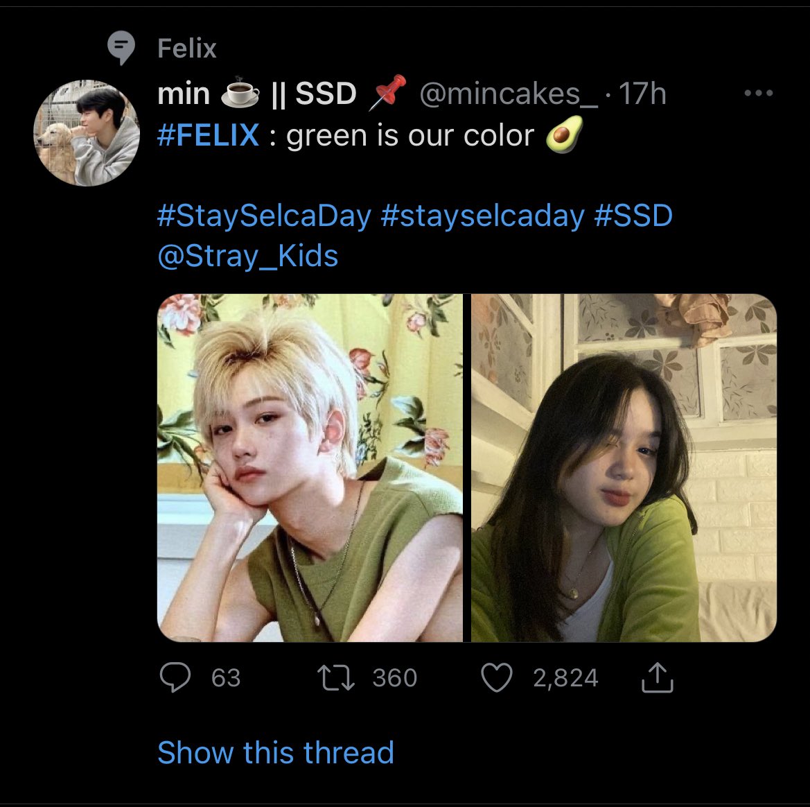 _engetiny_'s tweet photo. @mincakes_ @Stray_Kids BABES UR UNDER THE FELIX TOPIC OMG 😭💞💞💞 UR SO PRETTY ILYY https://t.co/F2QGirtUbt