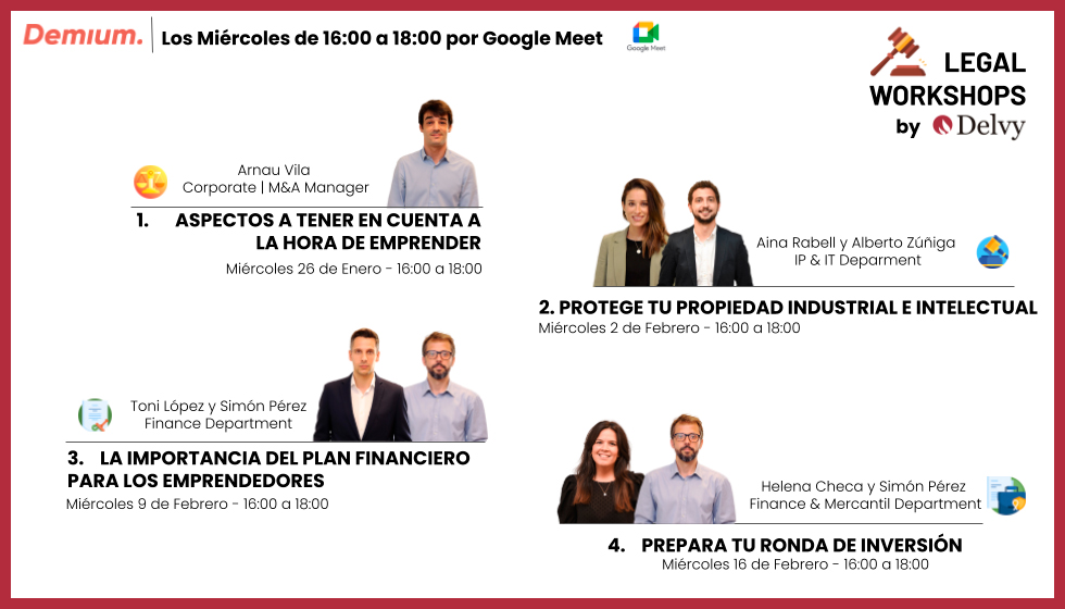 Delvy_Asesores's tweet photo. ¡Arrancan los Legal Workshops de Delvy &amp; @DemiumStartups! 👏 
🚀 Sesiones abiertas a cualquier #emprendedor o #emprendedora de Demium España.
Primera cita: 📅⏰26/1–16h - “Aspectos a tener en cuenta a la hora de emprender”, con Arnau Vila, Corporate | M&amp;A Manager de Delvy🙋 https://t.co/Onb054X8SB