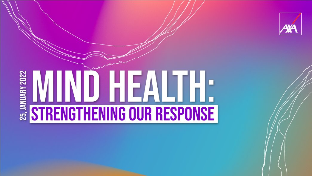 AXA's tweet image. 🔛Join us today at 12 CEST for a #mindhealth round table. 👉axa.com/en/press/being…. 

This 50 min event will highlight the findings of our 2022 #mindhealth study in Europe and Asia and dive into public and private sector responses to tackling mind health. #AXA4MentalHealth