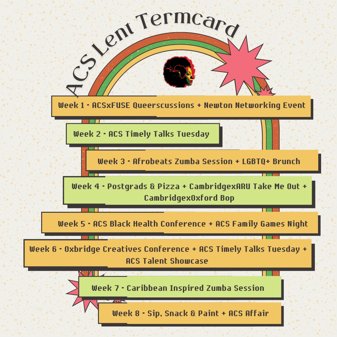 Our termcard for Lent Term!!🌟