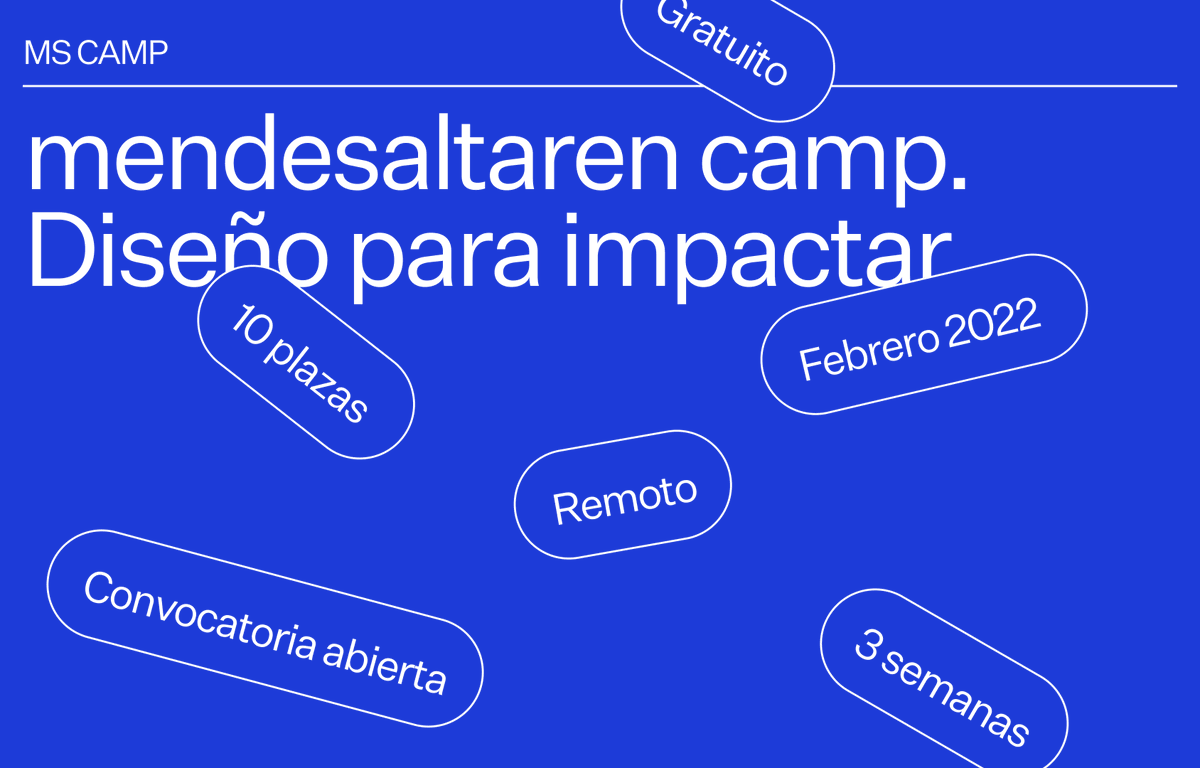 En <a href="/mendesaltaren/">mendesaltaren</a> seguimos apostando por la #formacion. Lanzamos un camp gratuito para diseñadores/as con experiencia donde profundizar en definición, diseño, liderazgo, comunicación, gestión...

mendesaltaren.com/camp

Os cuento objetivos, enfoque y proceso para apuntarte 🧵