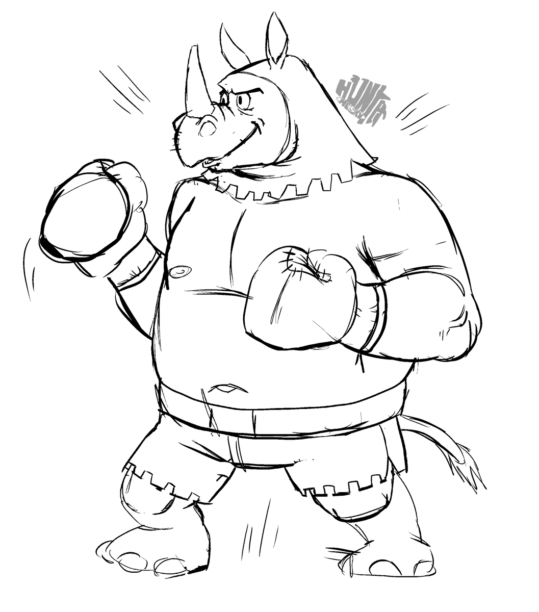 Can you draw a rhino boxer, if possible based off of the Rhino Guards from Disney’s Robin Hood? — Local furry draws robin hood fanart for the first time in his career and the character he drew might surprise you curiouscat.me/Nanothehedgeho…