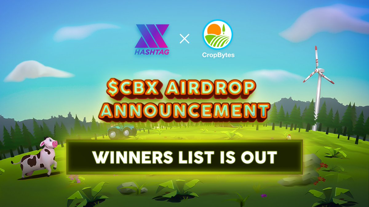 xhashtagio's tweet photo. The @xhashtagio x @CropBytes Airdrop Winners List Is Out! 😎

🤝Congrats winners! The reward has been airdropped to your wallets! 🤑

🏆 Winners List: https://t.co/ESqu3QZTOu

Those who didn’t win, don’t fret! More to come! 🥳

#Airdrop #SolanaAirdrops https://t.co/TqfldkCxdd