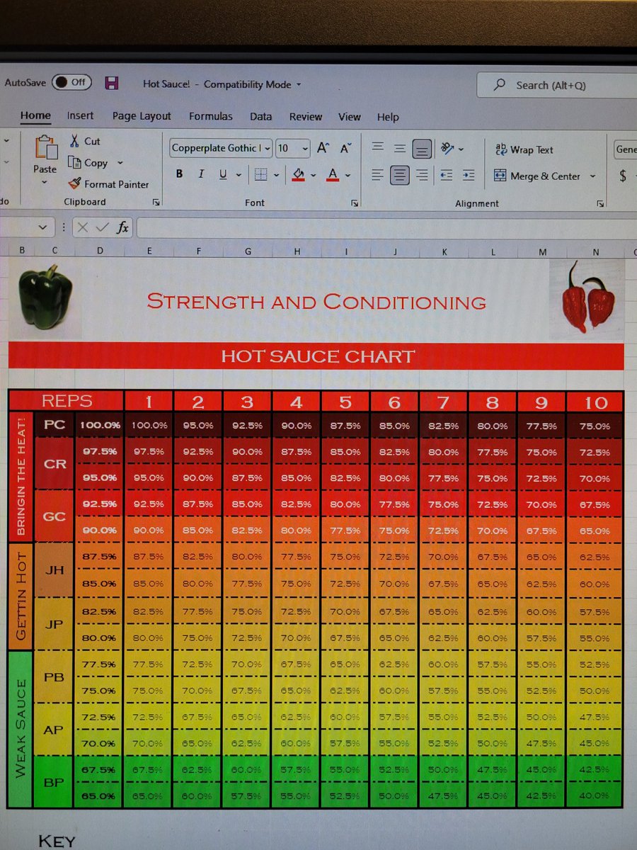 CamDavidson94's tweet photo. Love relative int, and to be honest I get bored w charts at times. I'd always tell ath we are bringin the heat for ME work, so I figured why not combine my love for hot sauce w the rel int chart to have a little fun w it. Weak bell pepper to pure capsaicin circa 2010 https://t.co/YzhsZIH4jH