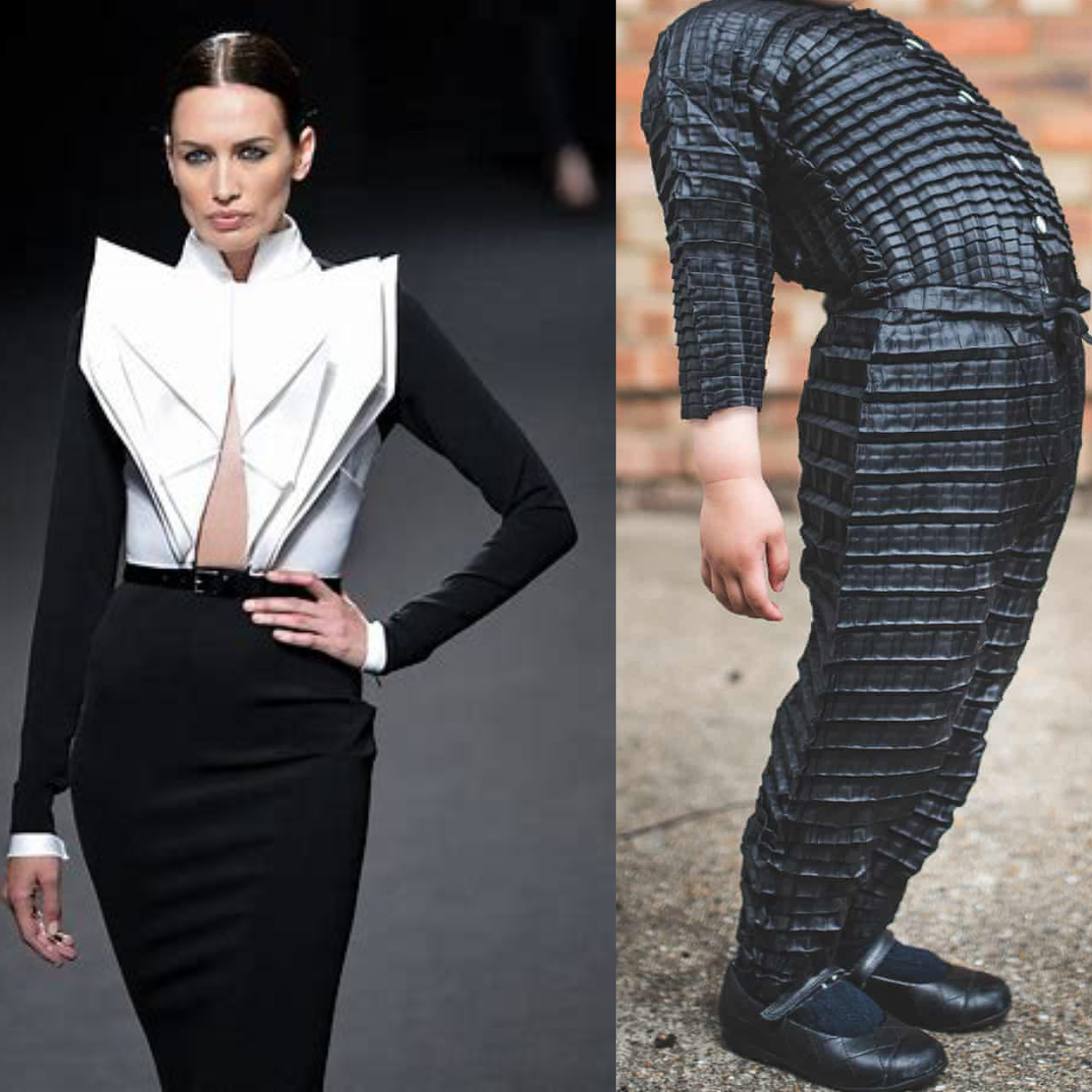 banburybusiness's tweet photo. While the principles of origami has an established place in Stephane Rolland's haute couture, London based designer Ryan Yasin, founder of Petit Pli, has been developing a pleated clothing range based on origami principles designed to expand as youngsters grow! #ColoursofBanbury https://t.co/EAnAmzQe3E