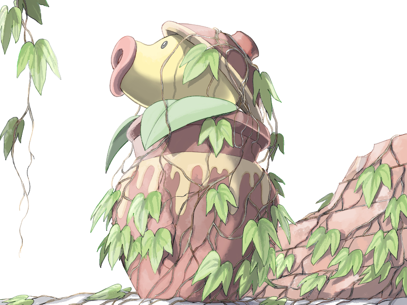 no humans pokemon (creature) vines white background solo plant black eyes  illustration images