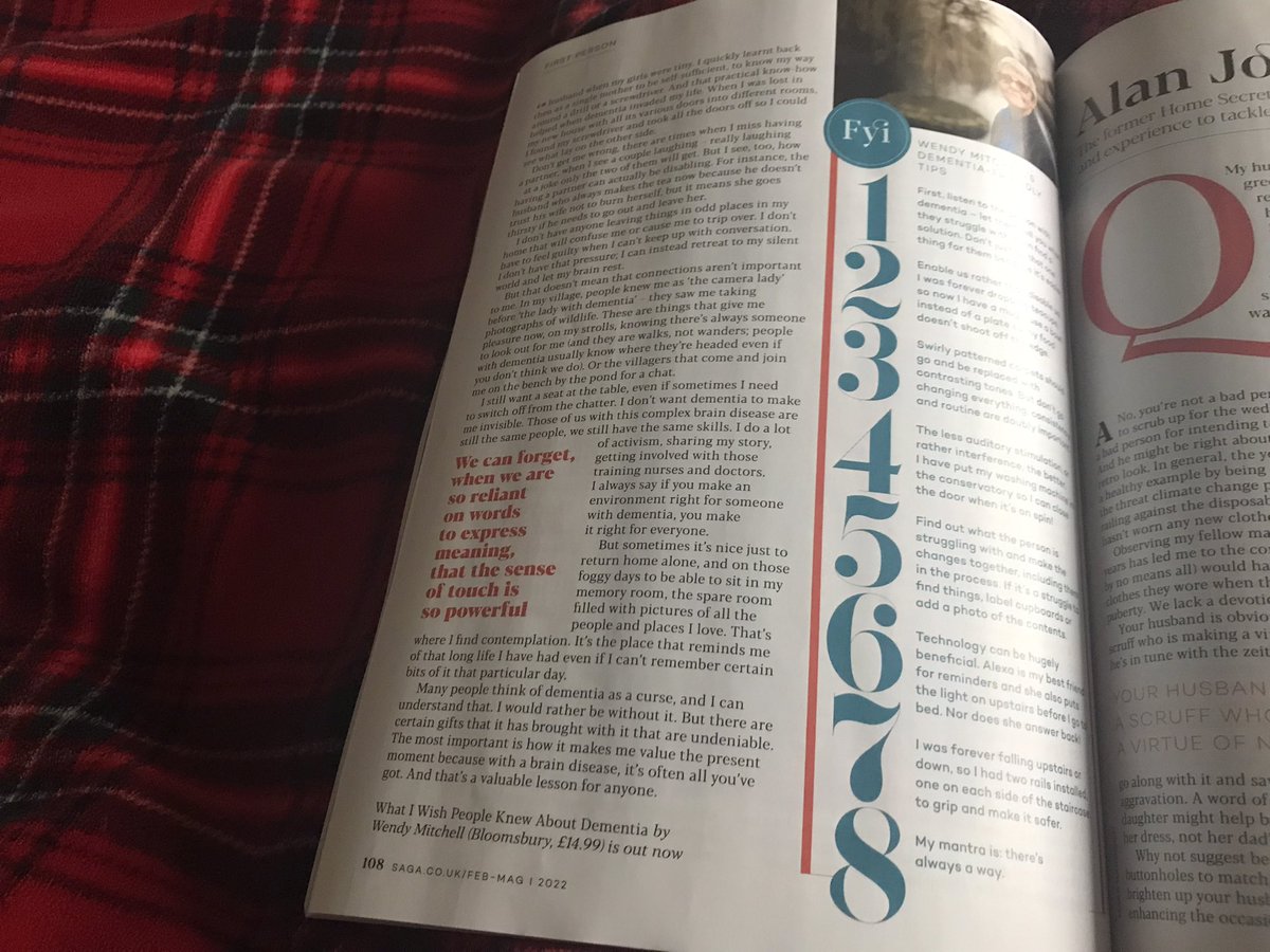 Thank you <a href="/SagaUK/">Saga</a> for giving me space in your magazine….with one of my favourite actresses on the cover, I feel in very good company 🥰☺️