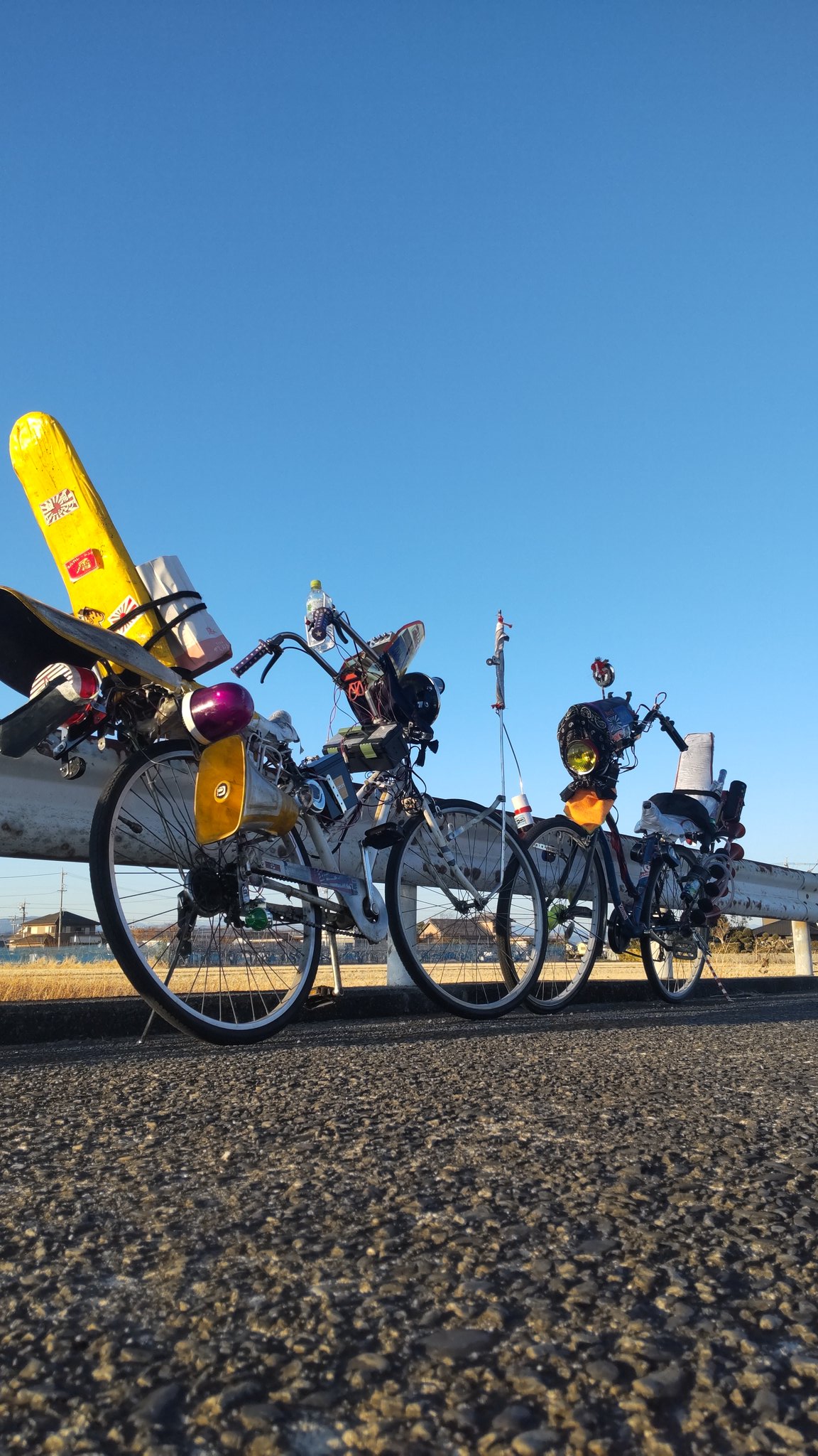 単チャリ、改チャリ、自転車。