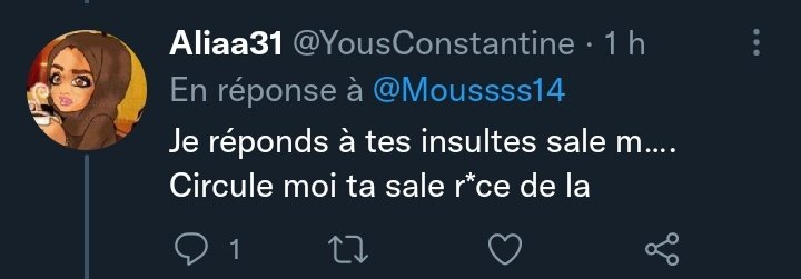 @YousConstantine Tu sais que censurer des mots qd tu crache ta haine ne masquera pas ton péché ? Tu seras qd mm jugé sur ça alors remet toi en question