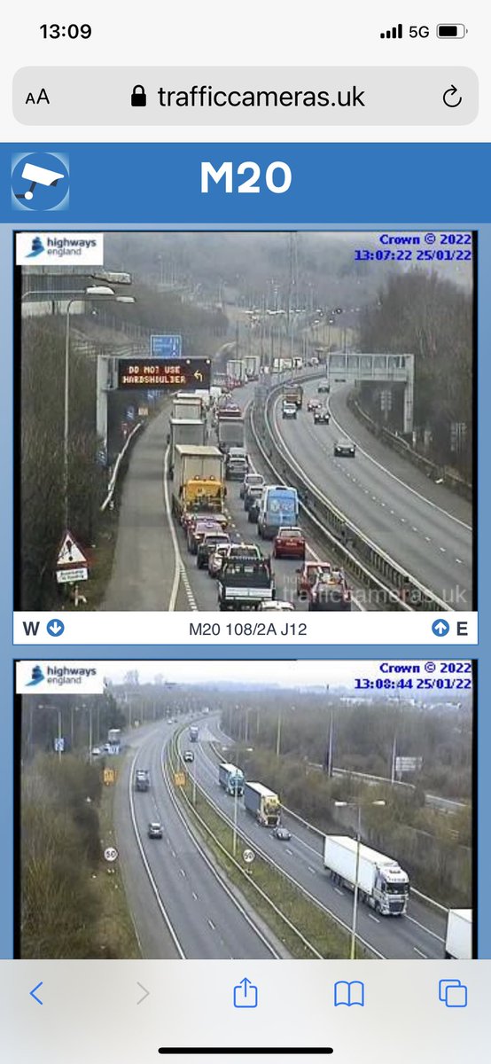 vanmaneuro's tweet photo. Nothing to see here then . M20 closed at tunnels on to A20 because of operation TAP again - I’ll take a wild punt and guess it’ll take HOURS to get on a ferry again today . Hours . Train looks packed as well https://t.co/lg9H2mKaDP