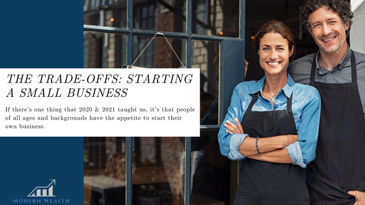 modernwealthllc's tweet photo. Check out our latest #blog The Trade-Offs: Starting a Small #Business π
https://t.co/S6dqJLhLZp
#financialplan #financialadvisor #inspirewealth #entrepreneur #smallbusinessowner https://t.co/qputysmGNC