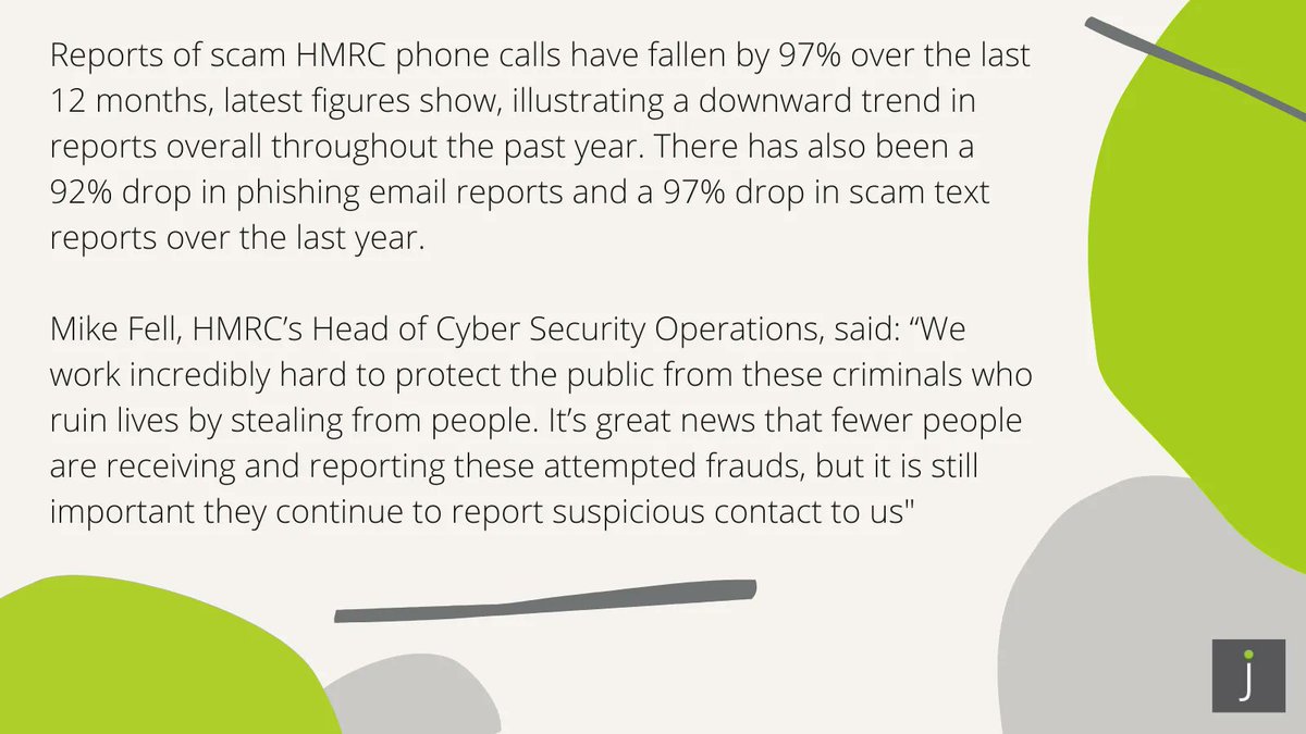 Scam HMRC call reports drop by 97%