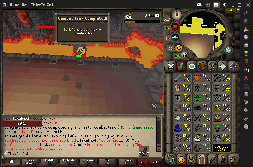 UIM Inferno Grandmaster ThiccTz-Cok #UIM #OldSchoolRunescape #OldSchool #Runescape #OSRS #Inferno