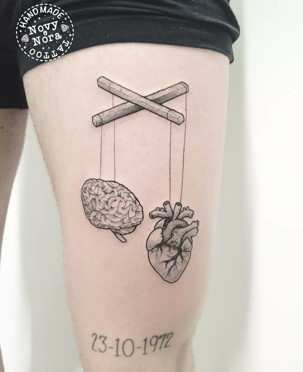 Ive always been so interested in the connection between our brains and  hearts Tattoo done by Alisha at Onyx Ink in Burlington VT  rtattoos