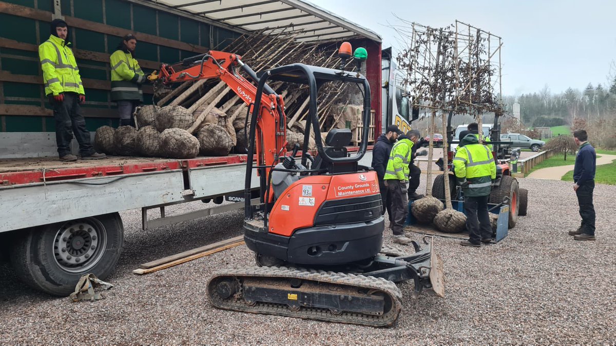 CountyGrounds's tweet image. Over 100 trees have arrived ready for planting East Devon Crematorium @eastdevon