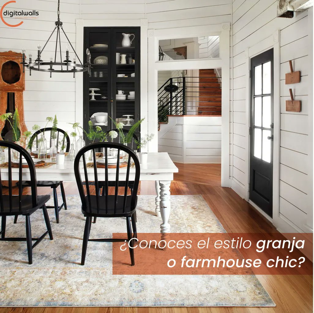 ¿Conoces el estilo granja o farmhouse chic?🌾🌾
Techos altos con vigas, buhardillas como desván, paredes y suelos con lamas de madera…