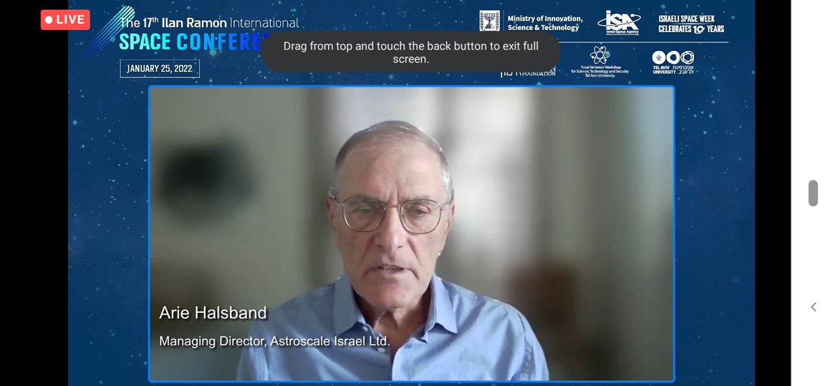 Golans_mom's tweet image. Astroscale Israel talks about the #OnOrbitServicing and #spacedebris removal and their progress
#IsraeliSpaceWeek