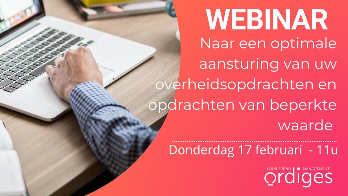 Ordiges's tweet photo. [WEBINAR]
➡️ Waarom en hoe uw #aankopen van beperkte waarde #digitaliseren?
➡️  Hoe de #dematerialisatie van uw #overheidsopdrachten versnellen in 2022? 

📆 Wanneer? Dinsdag 17 februari om 11u

https://t.co/6UJmmaJs8d https://t.co/PceuOpxoEH