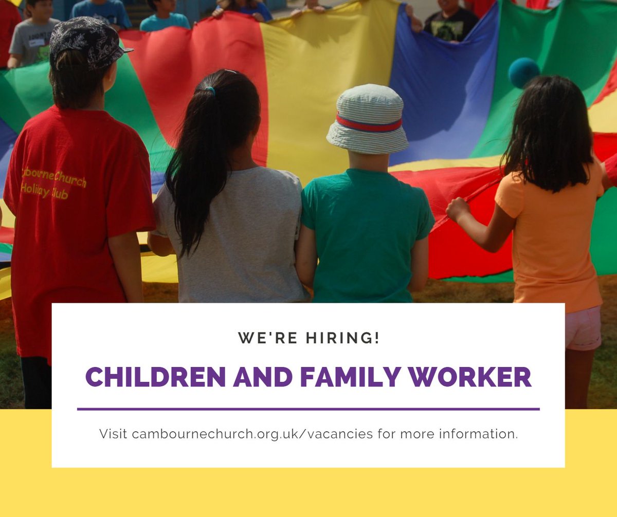 Do you have a desire to see children &amp; their families grow closer to God? Are you a person of both prayer &amp; action, for sharing the good news of God’s love with children &amp; families? If Yes, then Cambourne Church would love to hear from you! 
ow.ly/LFGY50HCp76 #childrenswork