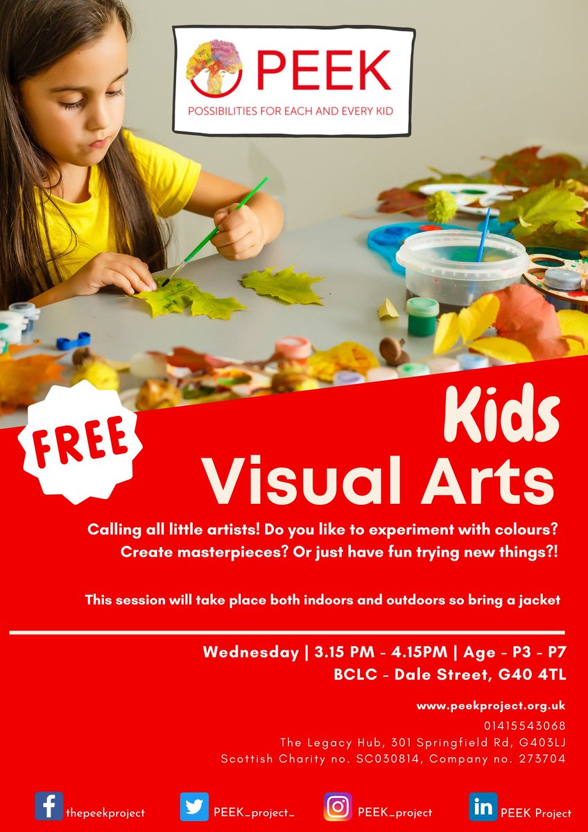 PEEK_SCOT's tweet photo. Join us at Kids Visual Arts. ❤🤩

Each week we will be expressing our creative passions through many different art forms and learning new skills with professional artists. 

Sign up here: https://t.co/oXjdaOSA8r https://t.co/3D6QBKoGHQ