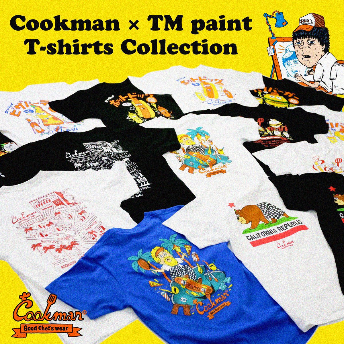 Cookman x TMpaint Tシャツが日本でも発売開始されました💁🏻‍♀️ ぜひー！ https://t.co/DxMQZuOXEK