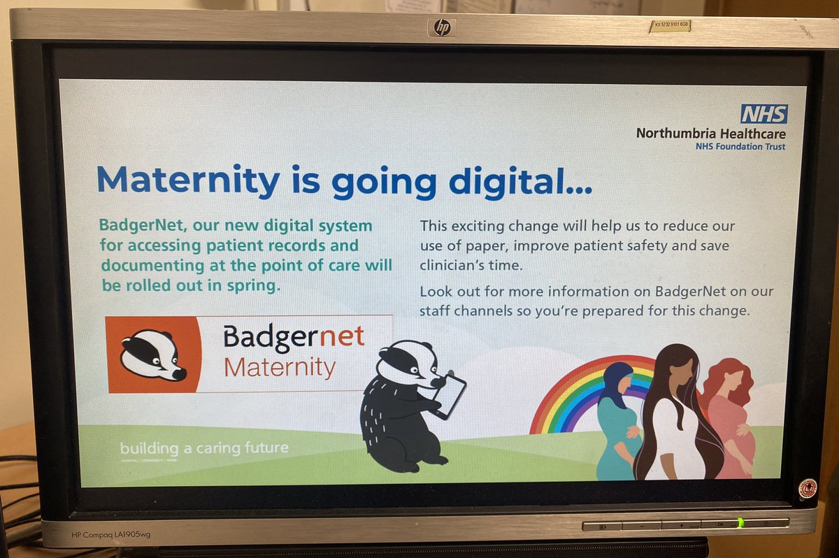 Exciting! The countdown is on for @BadgerNetUK launch in @NorthumbriaNHS maternity services. @angstringfellow @gayleth33989459