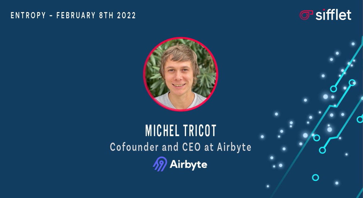 Siffletdata's tweet image. 🎉 Speaker Announcement 🎉
We are excited to announce that @MichelTricot , Co-Founder & CEO of @AirbyteHQ will be joining us as a speaker for ENTROPY.
Register here: lnkd.in/eUTKF8Zy
#entropy2022 #dataentropy #dataobservability