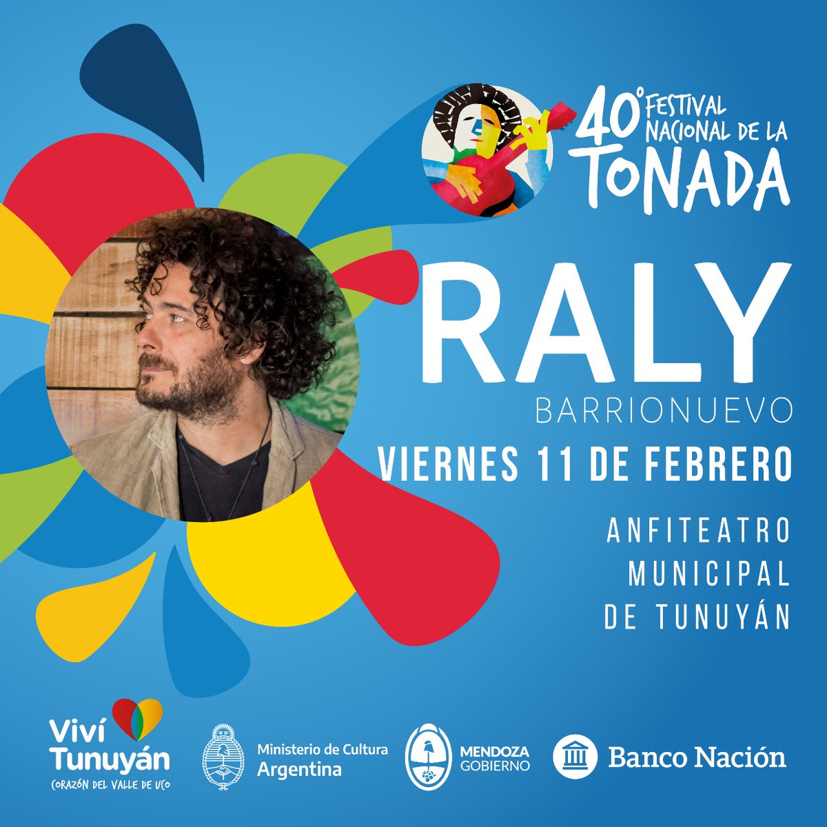 Viernes 11 de Febrero 
▪Raly Barrionuevo se hacen oír 🎤👏👏
▪Del 11 al 13 de  Febrero | Anfiteatro Municipal de Tunuyán 
▪Info: tunuyan.gov.ar/tonada/ 
▪ Adquirí tus entradas en: entradaweb.com.ar
#tonada2022 #TunuyánSeHaceOir