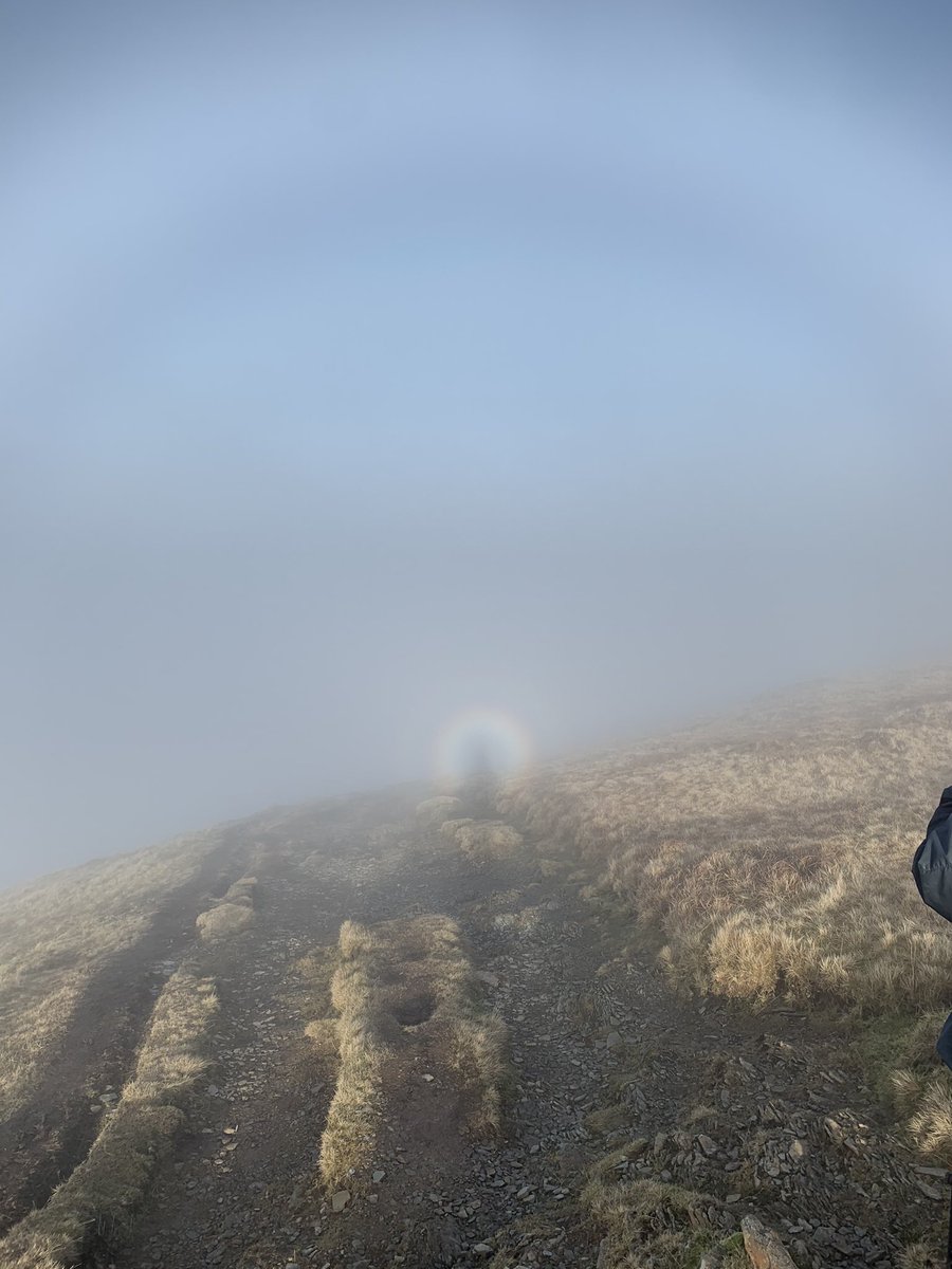 Rayofsun_88's tweet photo. Incredible cloud inversion over Moel Siabod yesterday! Even got a glimpse of my first ever Brocken Spectre!! 😍

#snowdonia #cloudinversion #moelsiabod #solohike #scrambling 
@visit_snowdonia https://t.co/l3VQZvN0hy