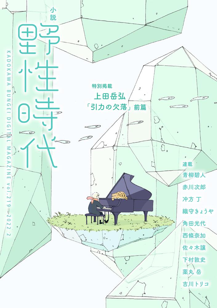 『小説 野性時代』2月号の装画を描かせていただいています 水晶と浮遊する音楽
装丁: 池田進吾さん+千葉優花子さん(next door design) 
KADOKAWA 