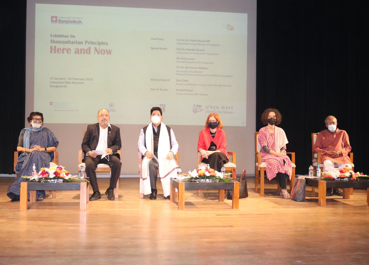 ICRC_bd's tweet photo. The exhibition “Humanitarian Principle: Here and Now” is open for all visitors at Liberation War Museum #Dhaka. Foreign Minister @BDMOFA of #Bangladesh inaugurated the exhibition today amidst a formal opening ceremony, also attended by our head of delegation &amp; other dignitaries. https://t.co/7kM9SGKqSk