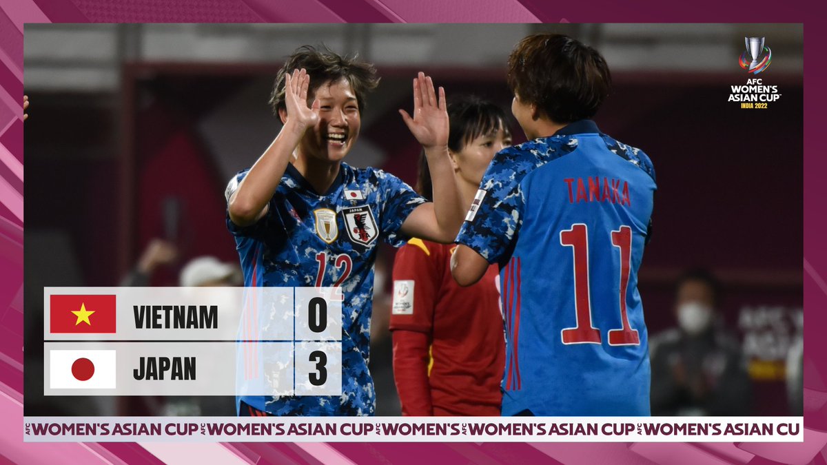 🎥 HIGHLIGHTS | 🇻🇳 Vietnam 0-3 Japan 🇯🇵  

Yui Narumiya’s brace and Saki Kumagai goal steer Japan to two consecutive wins in Group C!

#WAC2022 | #VIEvJPN