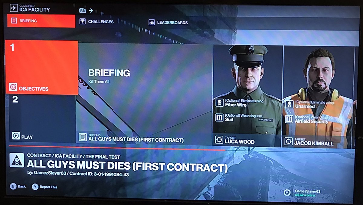 GameSlayer63's tweet image. I Just Made a My First Contract on Hitman 3 on Xbox One #Hitman3 #XboxOne #FirstContract #IOInteractive #Microsoft #Gamer #Gaming