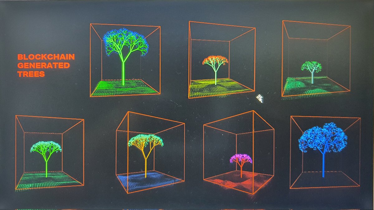 Tessellat1's tweet photo. Had my fun with theese #blockchain generates #crypto trees.
#ethereumNFTs #cryptoart #cryptoartist #codeart  #generativeart #NFT #NFTartists https://t.co/dvmr83TSVO