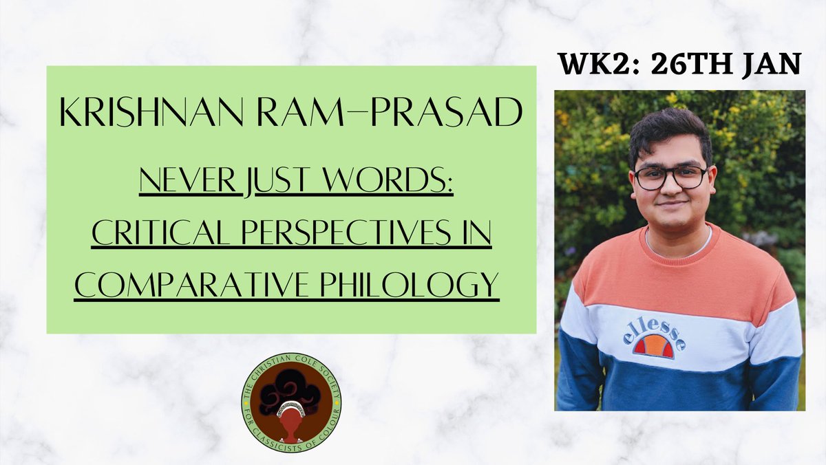 First talk of the term! This Wednesday 26th Jan at 7pm GMT, <a href="/KrishnanRP/">KRP</a> will talk about the decolonisation of comparative philology. Sign up here:
docs.google.com/forms/d/e/1FAI…