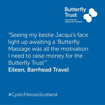 Butterflytrust1's tweet photo. If your organisation is nominating a charity partner in 2022, please think of the Butterfly Trust for our 20th anniversary

If you'd like more information on charity partnerships, please contact 0131 445 5590 or fundraising@butterflytrust.org.uk

#CysticFibrosisScotland https://t.co/vtLEvt6a8b