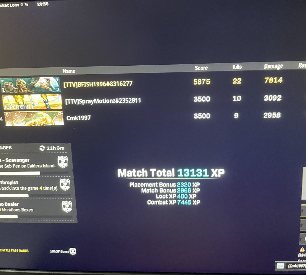BFISHGAMING's tweet photo. If I was consistently this good I could quit my job and just stream 🤣 #Warzone #rebirthisland #20bomb #dubs #karr #smallstreamer #SmallStreamerConnect #SmallStreamerConnect https://t.co/cdyloL9o31