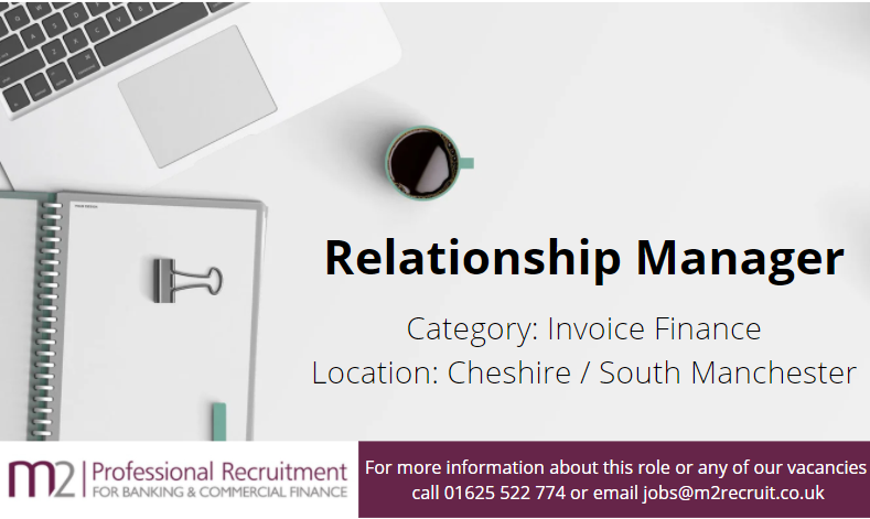 *** New Opportunity *** Relationship Manager - Invoice Finance - Cheshire / South Manchester - See more at: lnkd.in/gWF5fYi   
Get in touch:
Tel: 01625 522 774
Email: jobs@m2recruit.co.uk
#opportunity #businessdevelopment #invoicefinance
