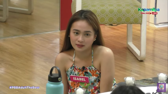 PBBabscbn's tweet photo. Si Isabel nagbahagi ng kanyang kwento bilang isang boss #PBBAdultTheBoss https://t.co/DjKUaIxUzG