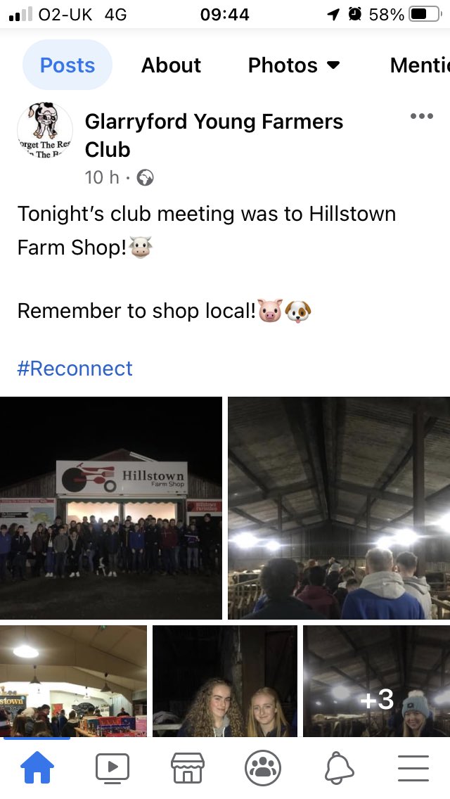 Thanks again <a href="/hillstownfarm/">Hillstown Farm Shop</a> for hosting <a href="/glarryfordyfc/">Glarryford YFC</a>’s meeting last night! Was brilliant to see round a local business focusing on selling home reared livestock and local products and see the farm #shoplocal