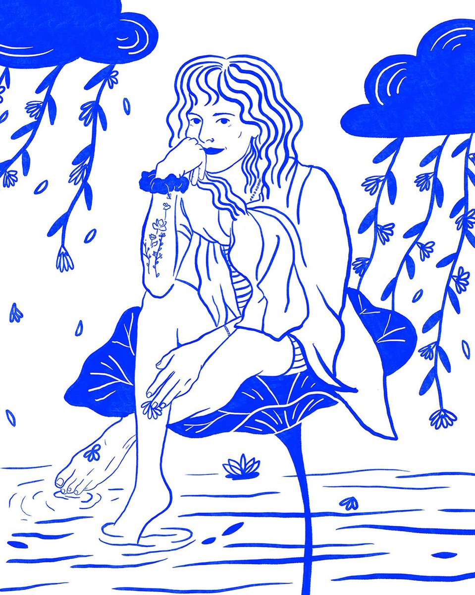 La première illustration qui voyagera jusqu’à New-York, pour répondre à la demande de la talentueuse chanteuse et poétesse Tallie Gabriel ! #illustration #portrait #Freelance