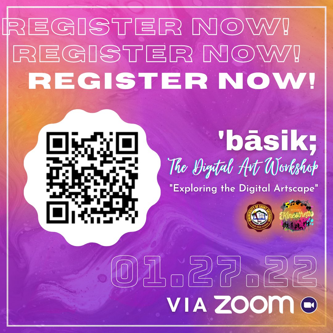rkc_usant's tweet photo. Heads up, artists! 🎨 

The Registration for ˈbāsik; The Digital Art Workshop will only be open until January 26 @6PM. Don't miss this chance to explore the digital artscape together with your fellow art enthusiasts! 💜 https://t.co/9htKVloxwm