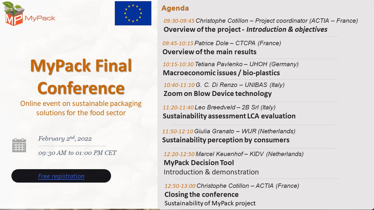 MyPack EU project tweet media