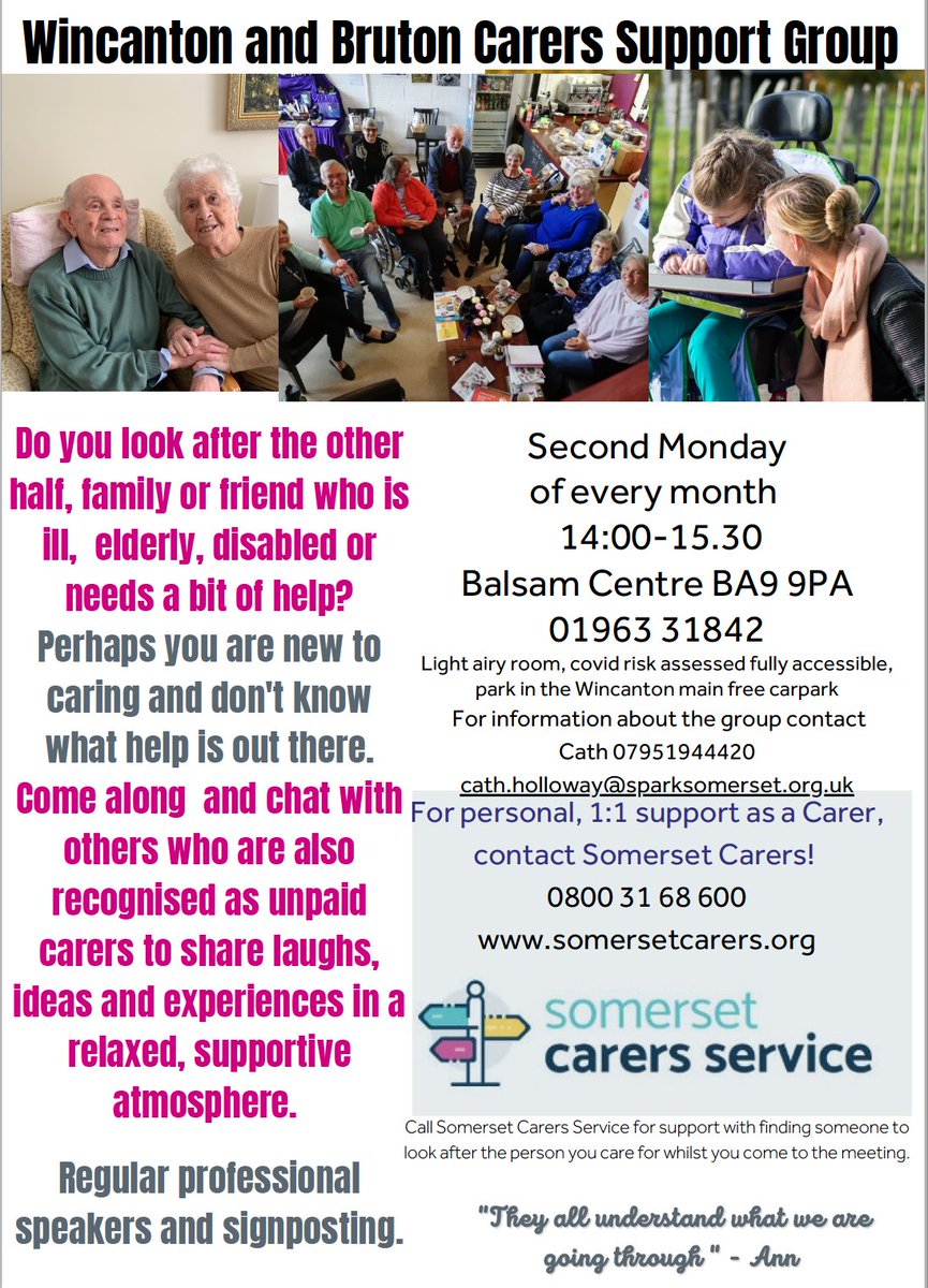 Carer's Support Group
Monday 14th Feb at 2pm

We will be joined by Tanya from Healthwatch. 
 
We also have time to chat and share friendship, experiences, ideas and laughter over a cuppa.  Join us and feel supported and part of a friendly safe group.

#balsamcentre #healthwatch