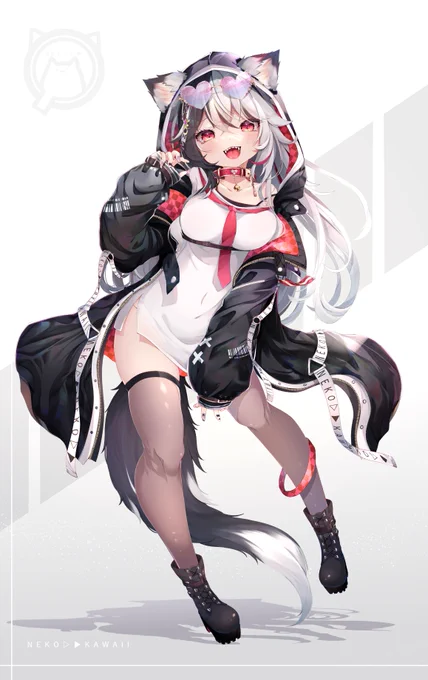 白黒けもみみちゃん🐾 