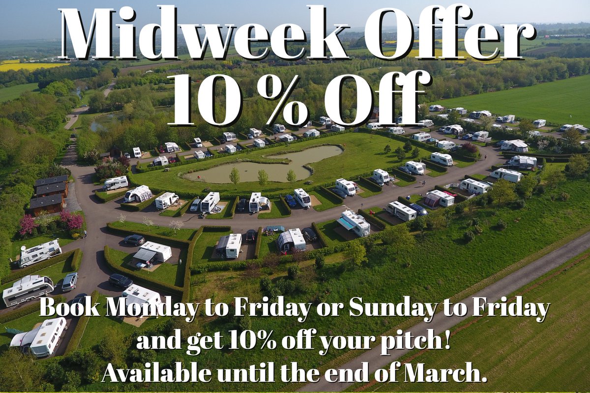 Eyekettlebylake's tweet photo. Take advanage of our Midweek Offer 💥
Prices from £24.30 per night 💥
Fish &amp; Chip Van on Wednesdays 🐟🍟
Free Fishing until 28th February 🎣
Call reception on 01664 565900 ☎
Book Online 🖱https://t.co/rFjuiHNmzL 
#touring #motorhome #caravan #specialoffer https://t.co/NZW4gm4QTD