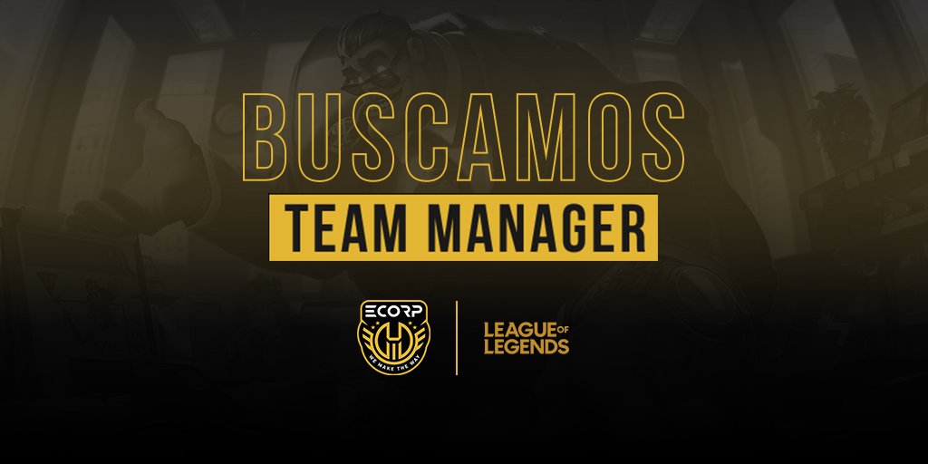 ECORP_ES's tweet image. ¡Buscamos Team Manager para nuestro proyecto de #LeagueofLegends ⚔️!

🔸Experiencia previa
🔸+18
🔸Si reside en Alicante, Valencia, Murcia o Albacete, un plus.
✉️ Contacto: MD o comunicacion@ecorp.pro

#LFT