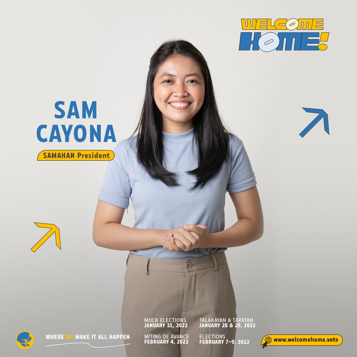 samcayona's tweet photo. Babalik tayong may plano para sa Ateneo, Mindanao at bayan. I am Sam Cayona, your SAMAHAN President.
Ateneans, we will make it all happen.
#WelcomeHome🏡 https://t.co/ixkoNeJ2pg