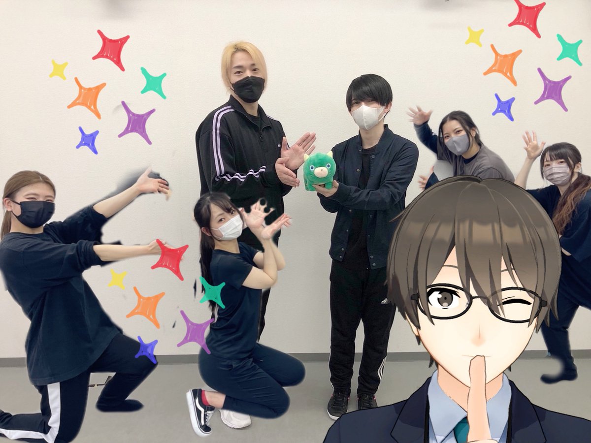 solidcube_mc's tweet photo. 本日は3現場!
1現場目は
#新舞美、#Jakko、#村上雅貴、#奥山敬人、#大川佳音、#木須実怜花
が、女性陣の写真が撮れずということでいつかの集合写真から女性陣だけ合成してみました!(笑)
元の写真と共に☺
お供はまっちゃ!
#ソリッド・キューブ #SOLIDCUBE #反町梨人 #振付 #モーションアクター https://t.co/kc026B7vMu