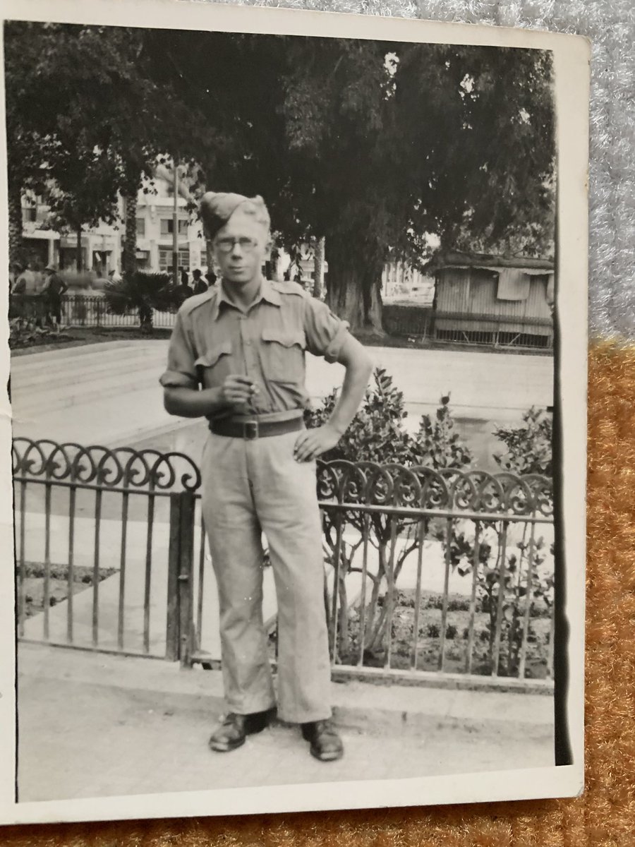 GrumpyUK's tweet photo. Good morning. Perhaps one or two friends will indulge me today as I remember my dad. He died 33 years ago today. The photo is during his time in WW2, he spent 6 years in the desert and then Sicily and returned a different person. Died too young, I think of him each day. 🙏🇬🇧 https://t.co/1YuXIvQaZ3